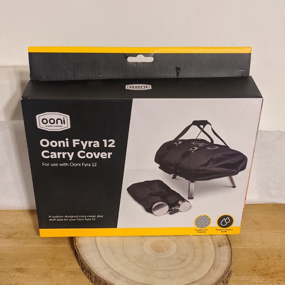 Black Carry Cover and Stuff Sack For Ooni Fyra 12 Pizza Oven